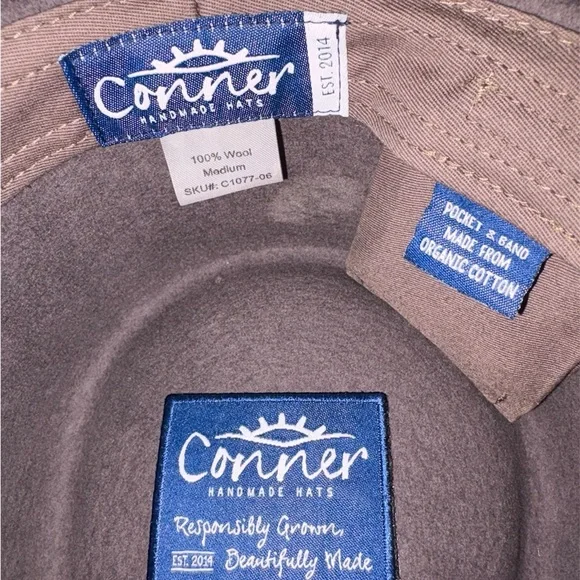 Conner Handmade Fedora Hat Gray
